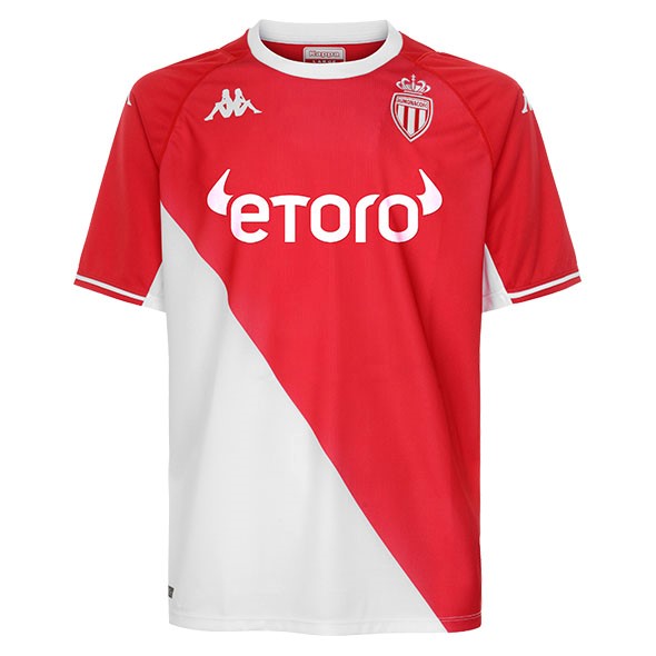 Camiseta AS Monaco 1st 2021-2022 Rojo Blanco